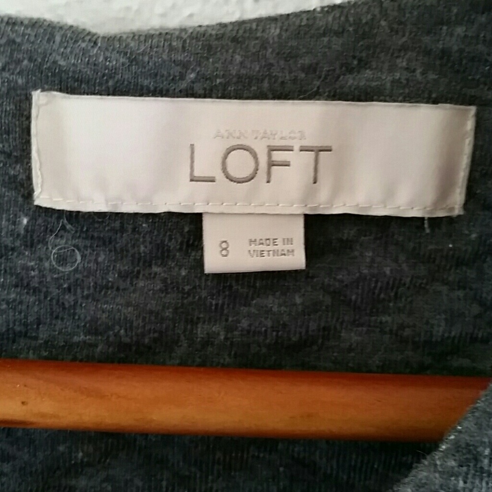 LOFT Gray quilt style dress